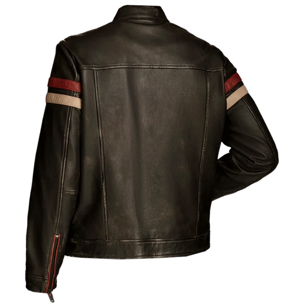 Stylish Mens Metalo Motorcycle Jacket Genuine Leather Black Biker Moto Style Slim Fit - Image 3